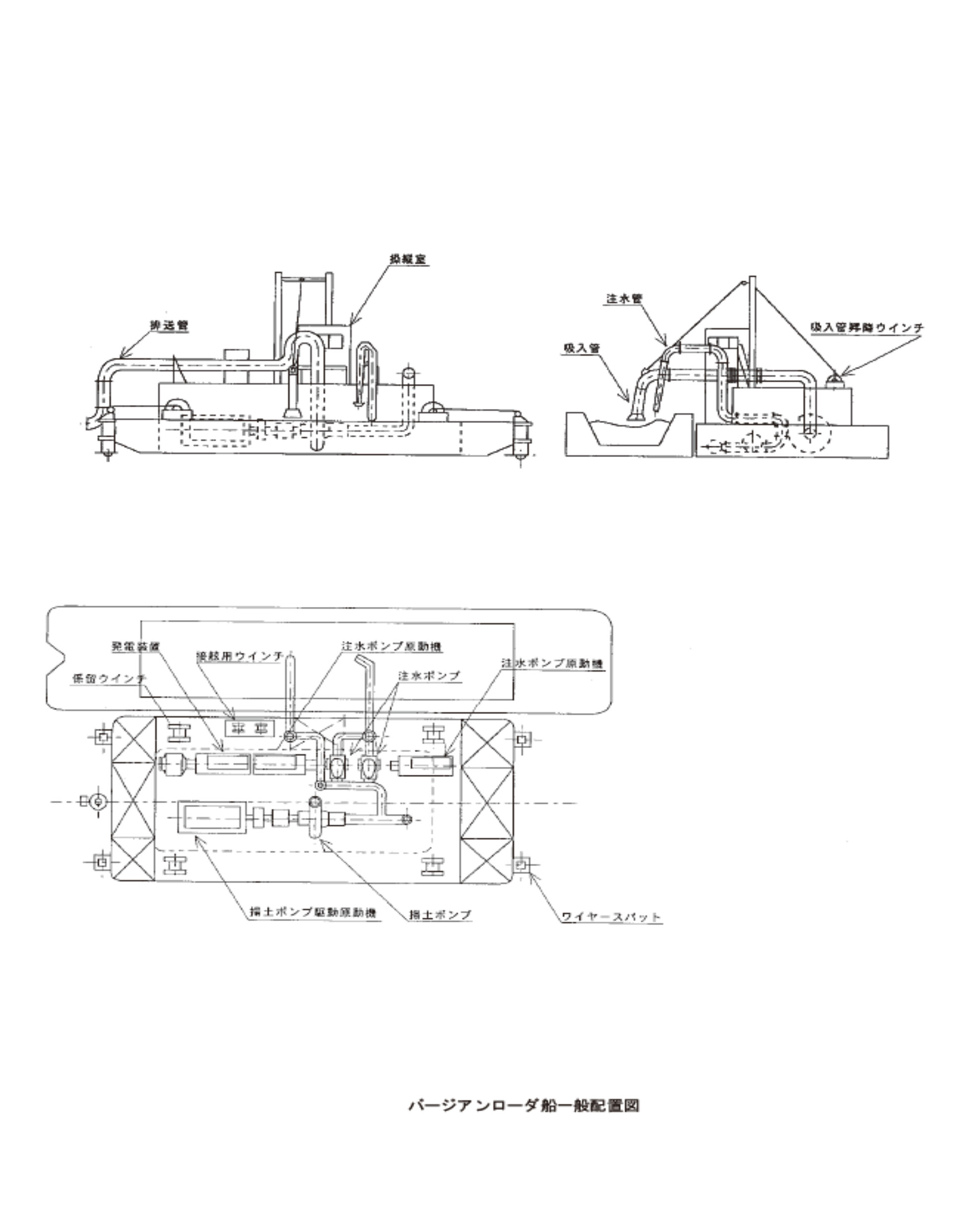バージアンローダ船 配置図